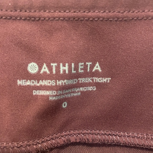 Athleta Headlands Highland Trek Tight in Maroon, Size 0 - Picture 5 of 9